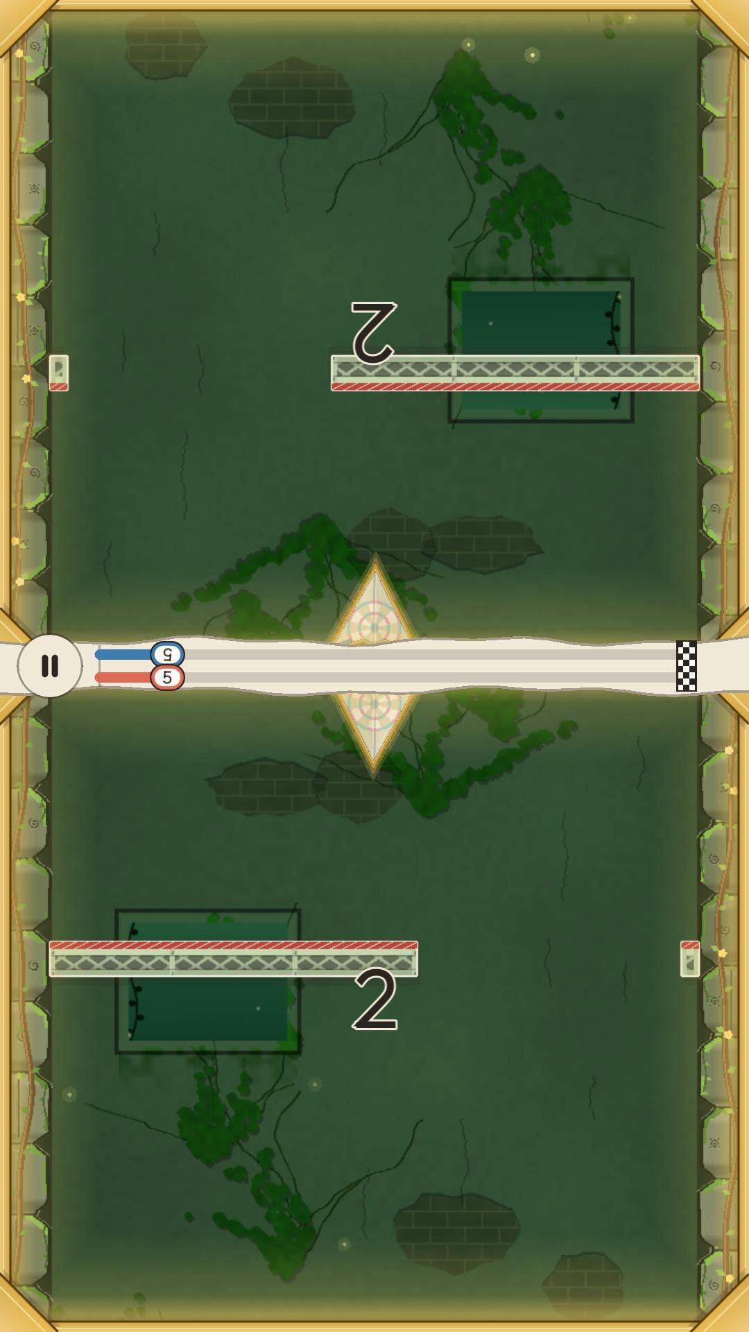 Race mode: two paper planes flying face to face on a split screen